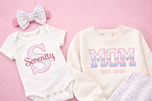 Mommy & Me Embroidered Set