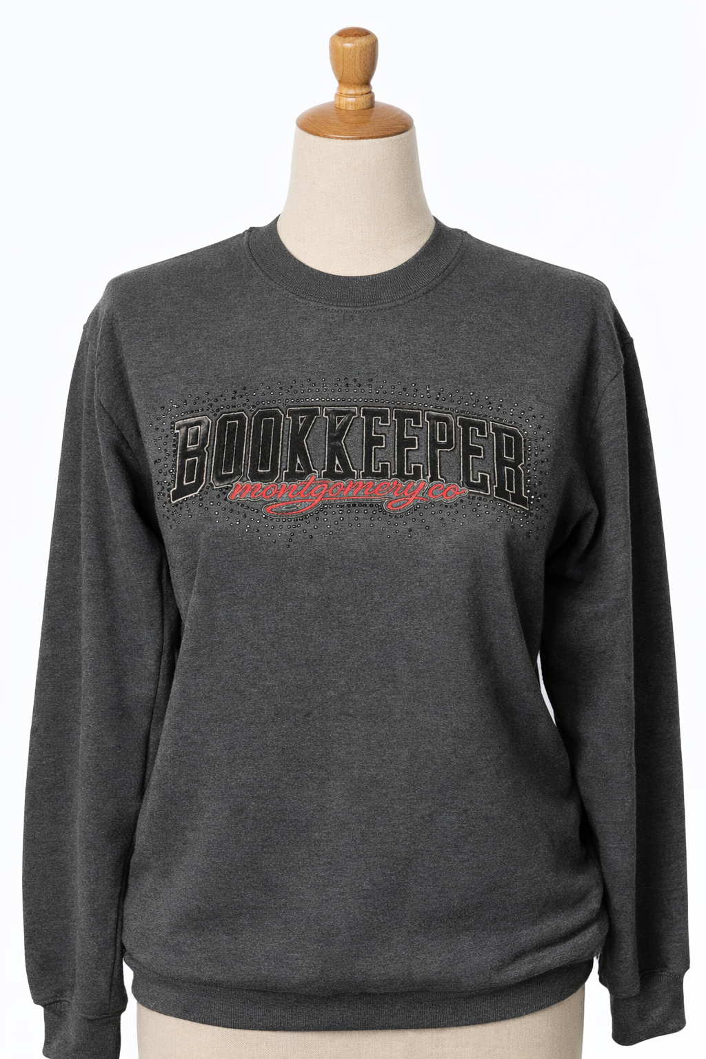 Bookkeeper Rhinestone Crewneck Sweatshirt