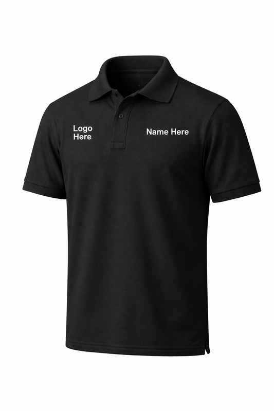 Customizable Cotton Short-Sleeve Polo
